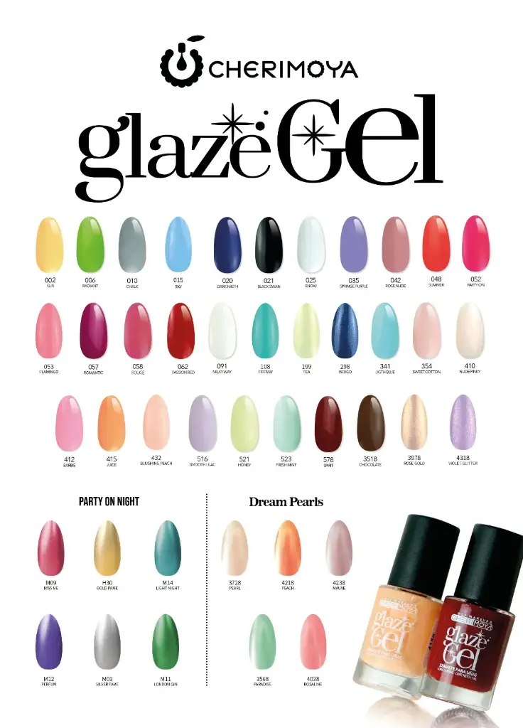 Glaze Gel 11ml esmaltes de/para uñas común efecto gel CHERIMOYA___PACK X8