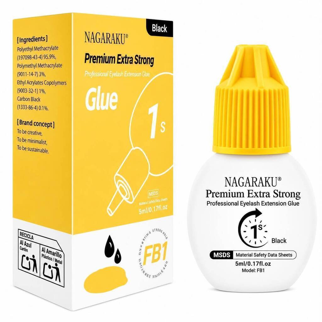 Pegamento para pestañas PREMIUM EXTRA STRONG NEGRO 5ml