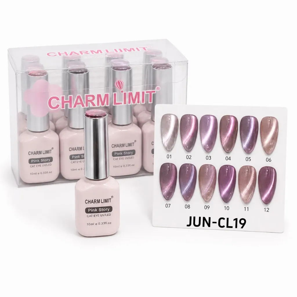 Esmalte Ojo de Gatos Charm Limit serie Rosa__Caja X24
