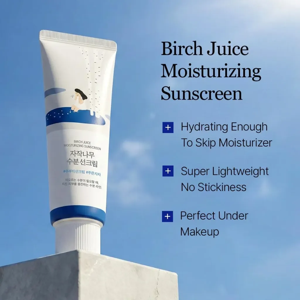 Protector Solar Crema Birch Juice hidratante SPF50+ PF textura ligera 50ml Round Lab ORIGINAL