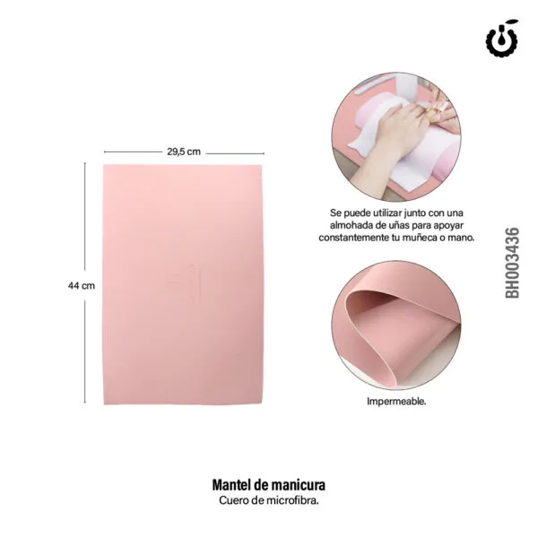 Mantel Cuero PU 30*40 Rosa___Pack X10