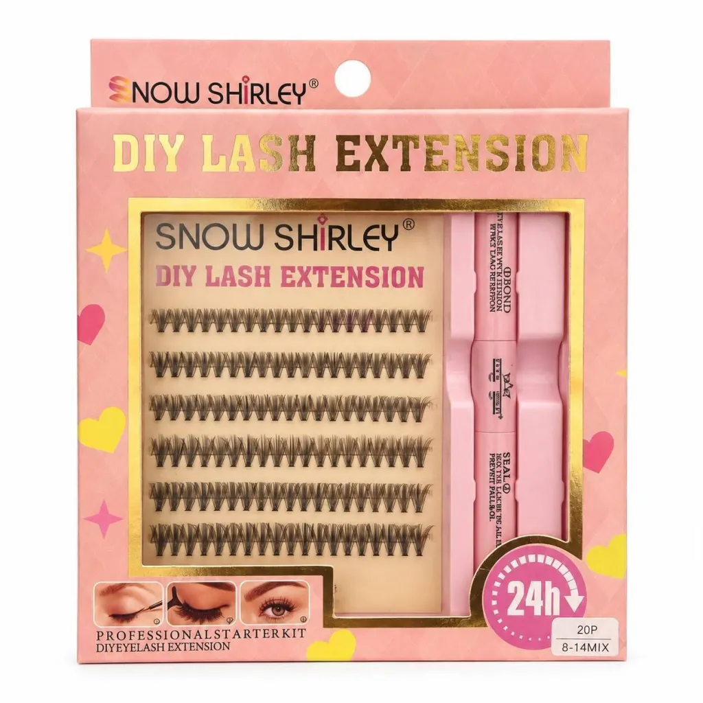 [PL-013932] Pestañas punto por punto cluster 20P 8-14mm MIX SNOW SHIRLEY