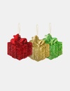 COLGANTE C/PURPURINA NAVIDAD PCS*3