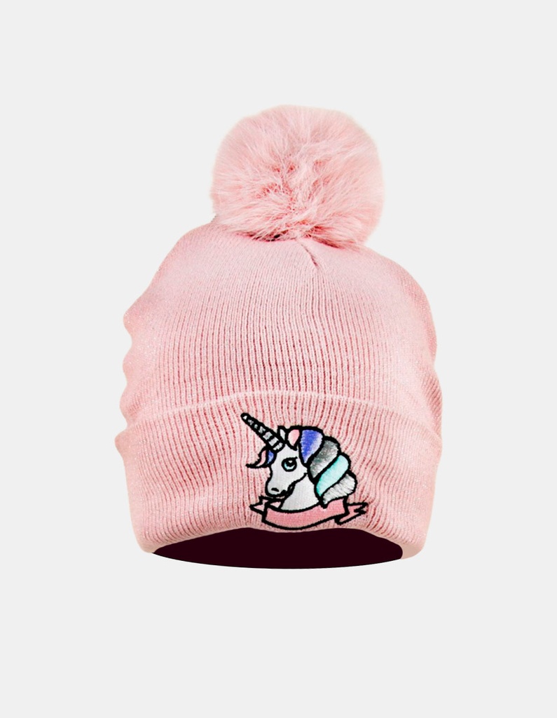 GORRO UNICORNIO CON POMPON
