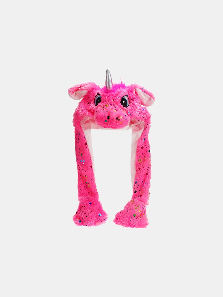 GORRO DE PELUCHE UNICORNIO