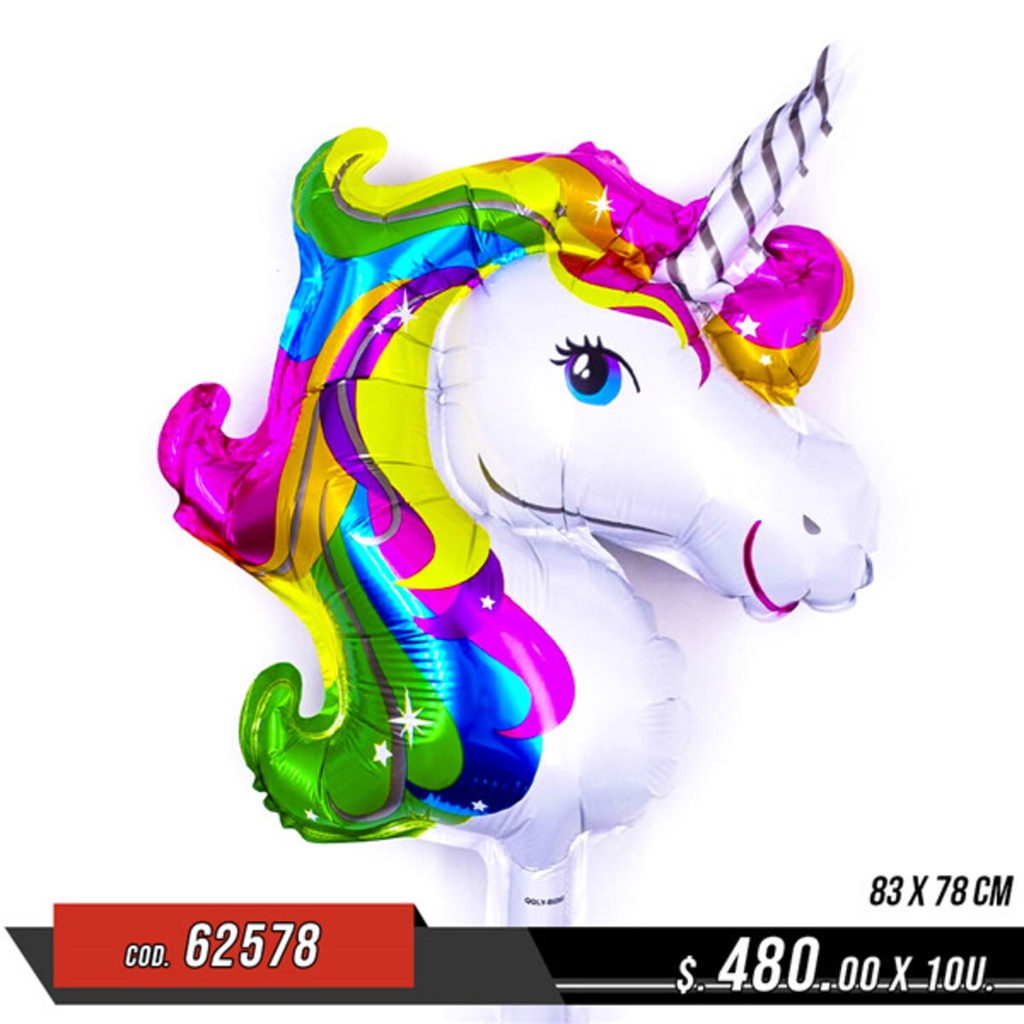 GLOBO METALIZADO UNICORNIO PCS*10