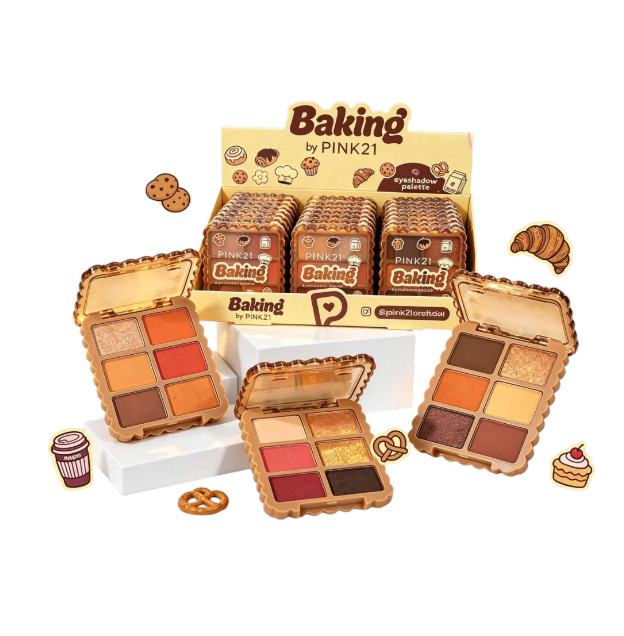 PALETA DE SOMBRAS 6 COLORES BAKING PINK 21