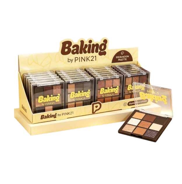 [PM-CS6989] PALETA DE SOMBRAS 9 COLORES BAKING PINK 21