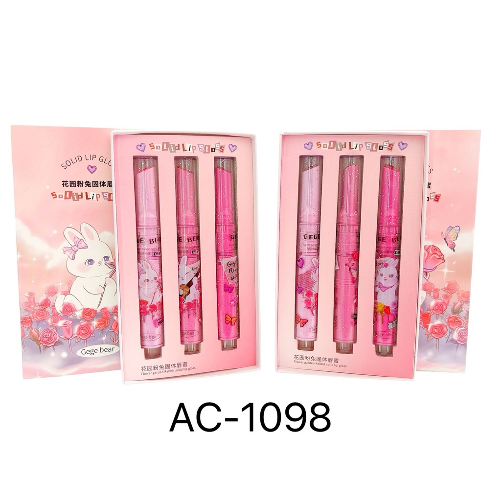 [PY-AC-1098] SET LABIALES X3 GEGE BEAR