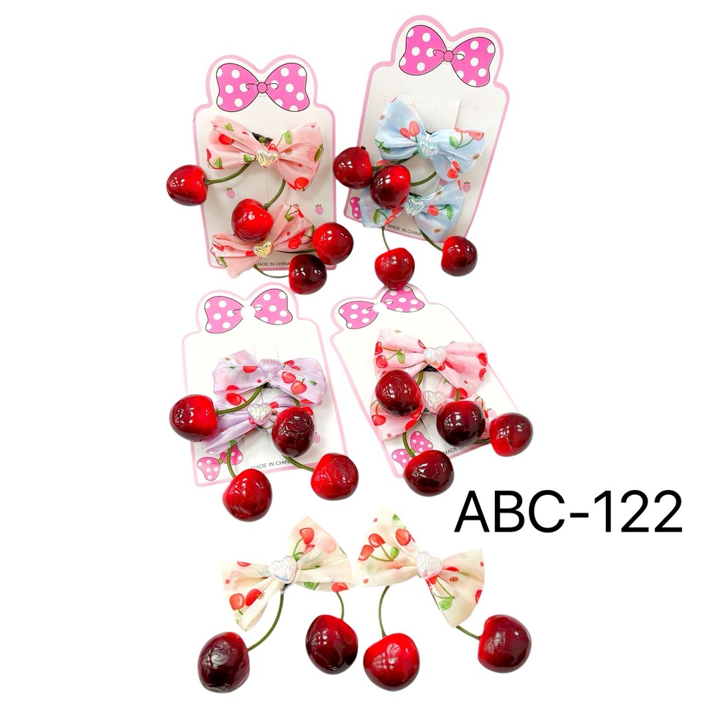 [PY-ABC-122] HEBILLAS MOÑITO C/CEREZAS