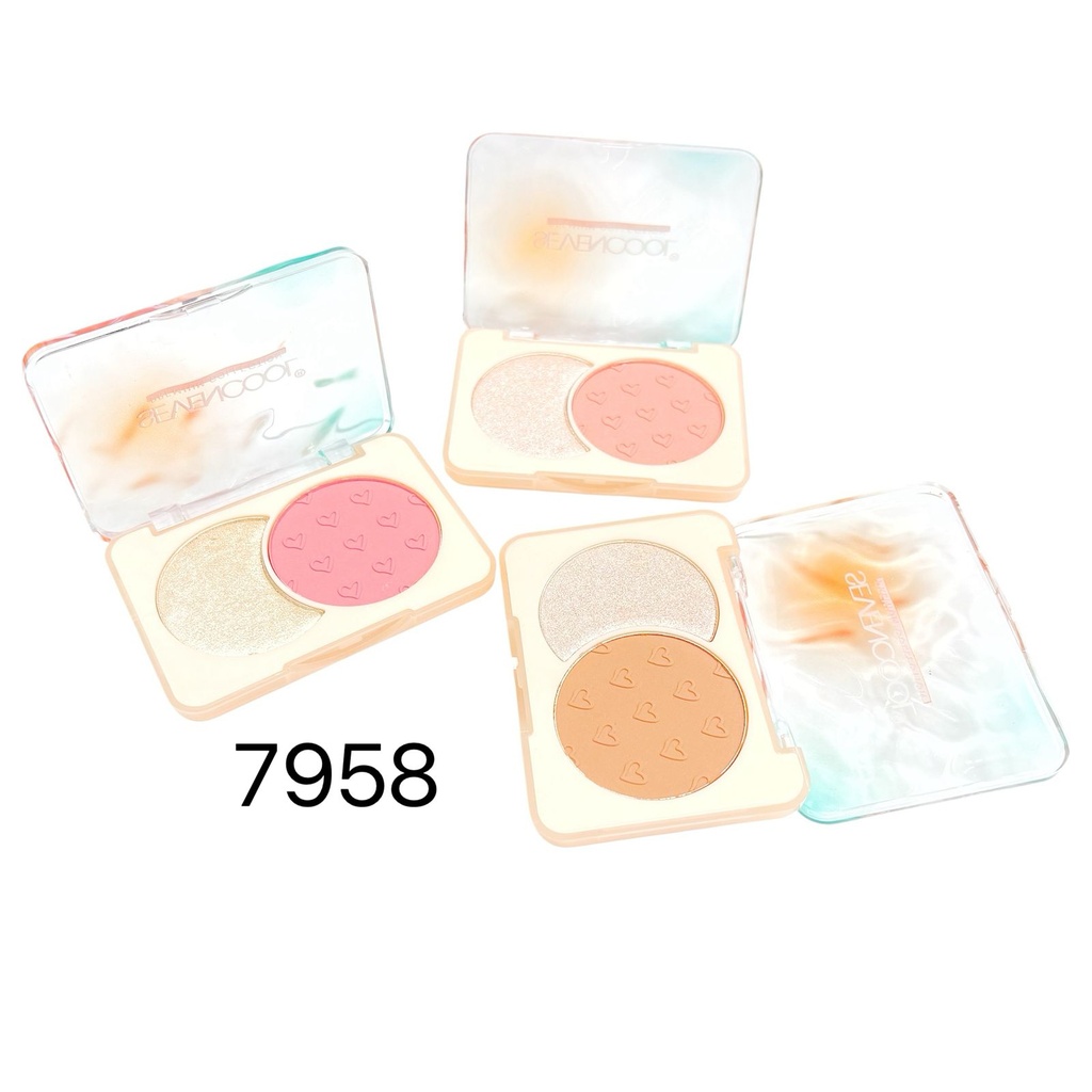 [PY-] 7958 MINI PALETA DUO BLUSH + ILUMINADOR X1U. *24