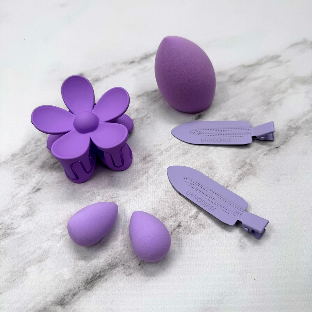 [PY-25FJ03FP] SET ESPONJA + BROCHE DE PELO RUBYFACE X1U