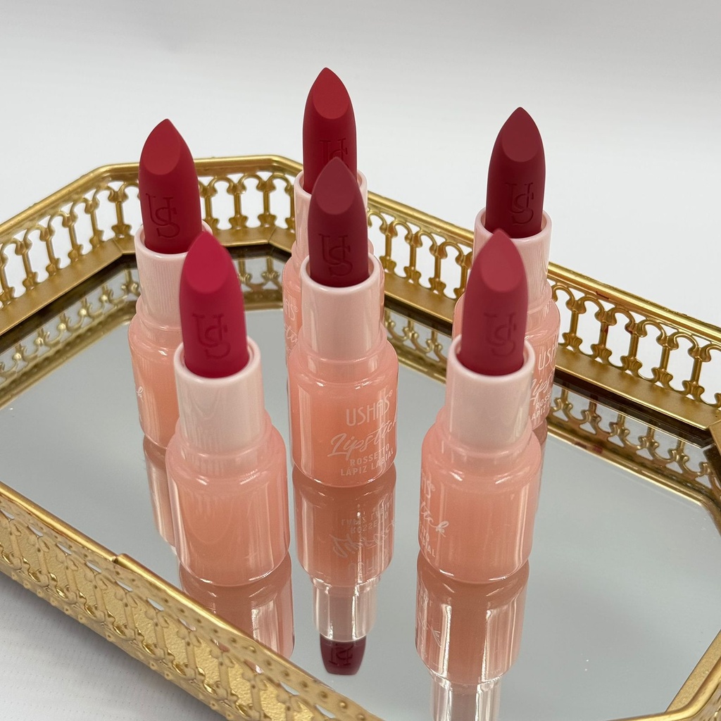 LABIAL EN BARRA MATE CON LLAVERO OSITO USHAS X1U