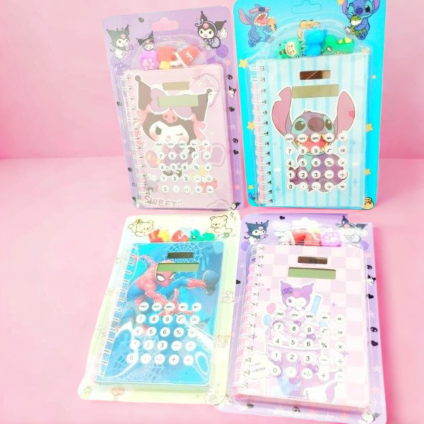 LIBRETA CON CALCULADORA PERSONAJE X1U