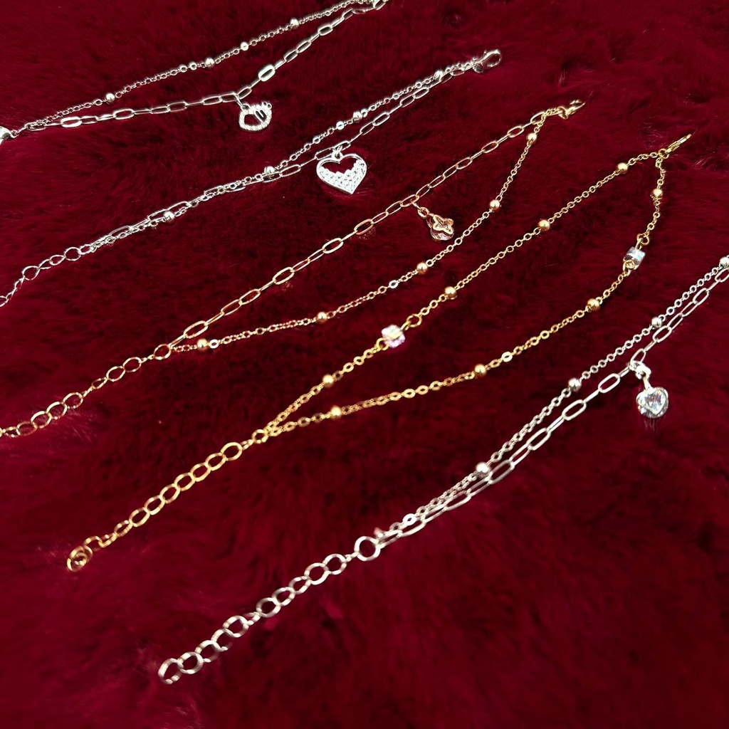 [PY-C-3415] PULSERA DOBLE CON DIJES X1U. *12