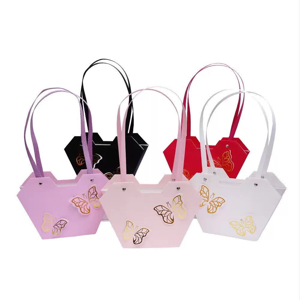 BOLSA PARA FLORES ESTAMPADO MARIPOSA X10U.