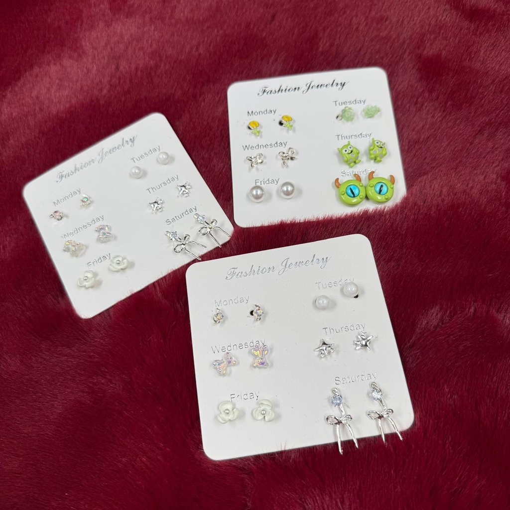 SET DE AROS PARA LA SEMANA X6PARES *12
