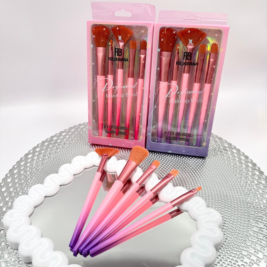 SET DE BROCHAS PARA MAQUILLAJE X5PCS *12