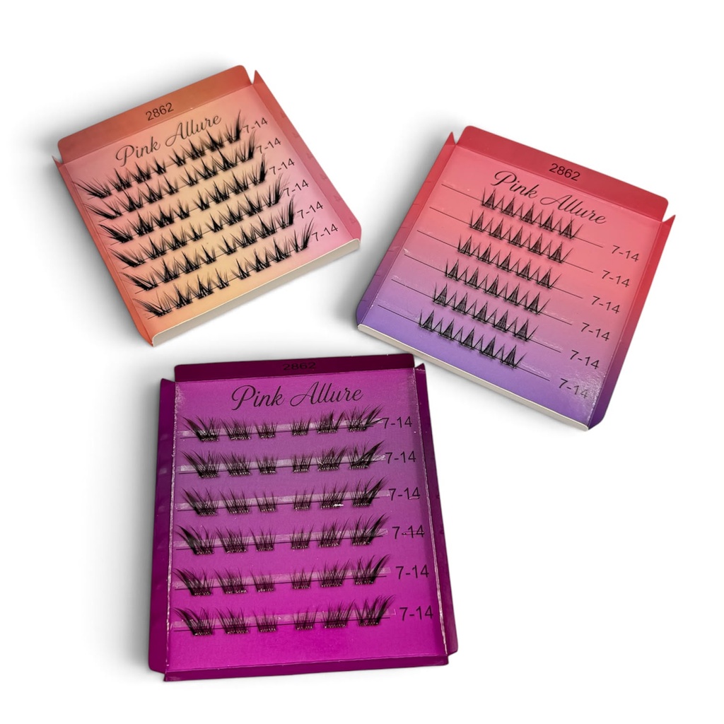 PESTAÑAS POR GRUPO PINK ALLURE X1U. *12