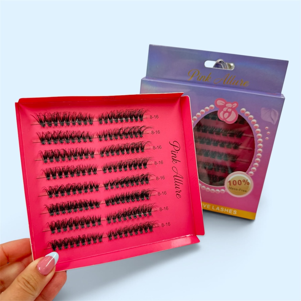PESTAÑAS POR GRUPO PINK ALLURE X1U. *6