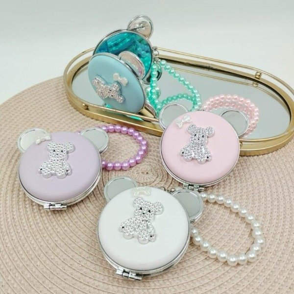 [PY-C-1521] ESPEJO DE CARTERA CON OREJAS OSITO X1U. *12