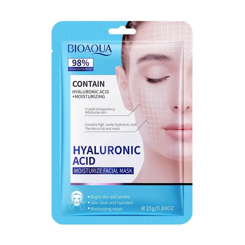 MASCARILLA FACIAL BIOAQUA HIALURONICO X1U.