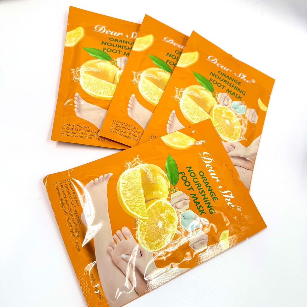 6058 MASCARILLA HIDRATANTE PARA PIES NARANJA X1U