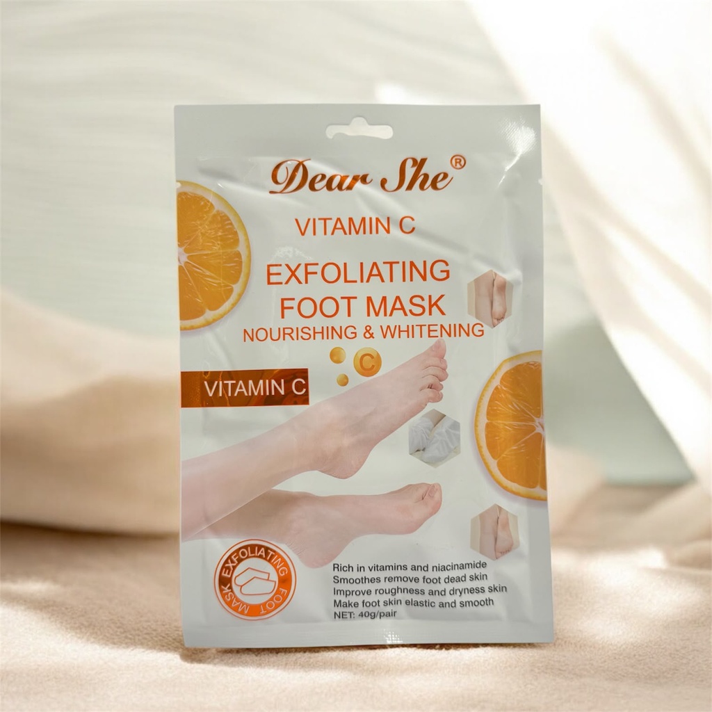 1298 MASCARILLA PARA PIES VITAMINA C DEAR SHE X1U.