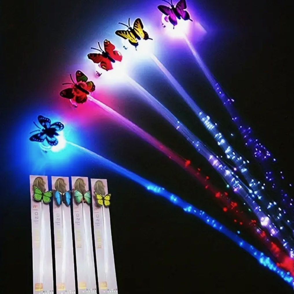 CLIP MARIPOSA P/PELO LUMINOSAS X1U