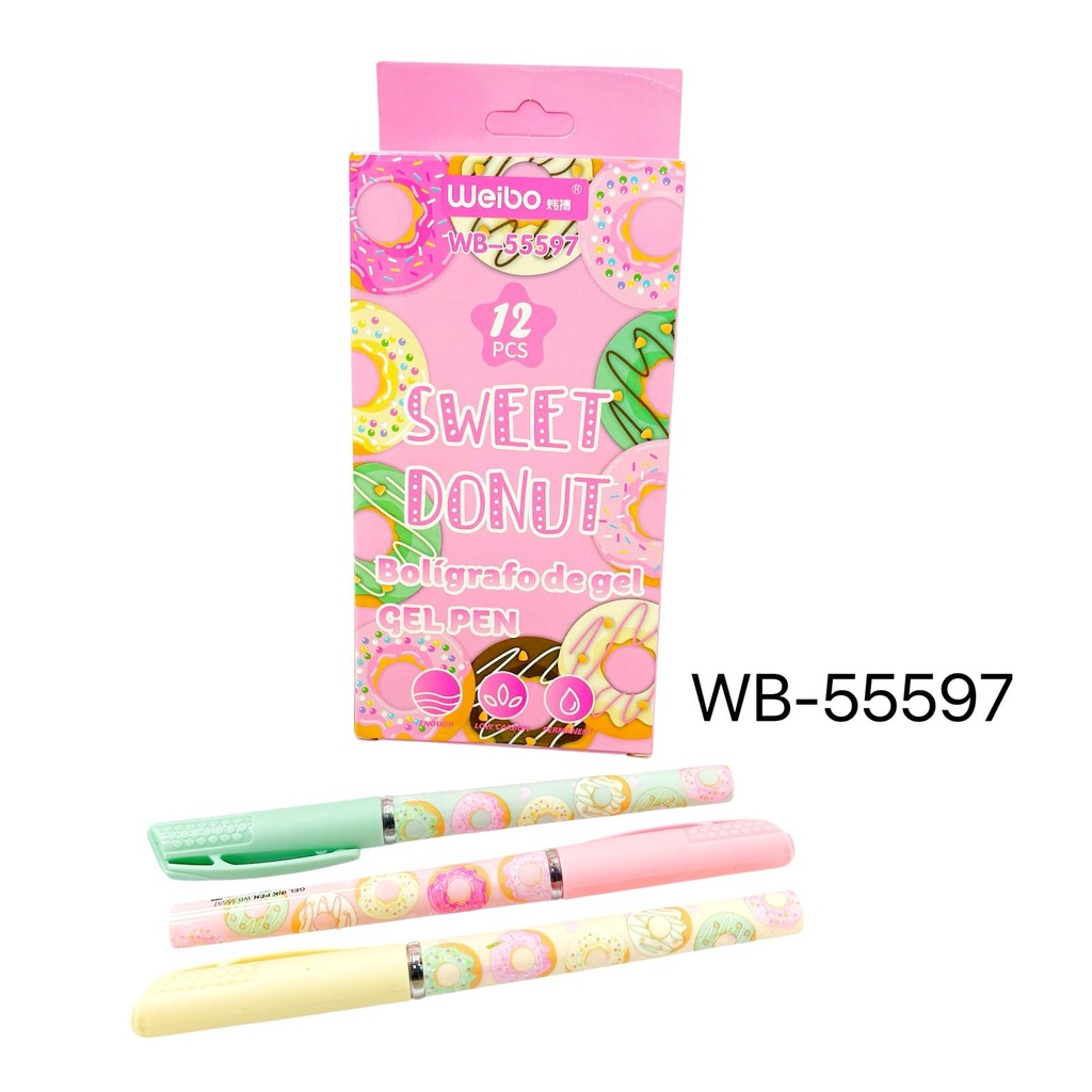 LAPICERA TINTA GEL X12PCS DONUTS