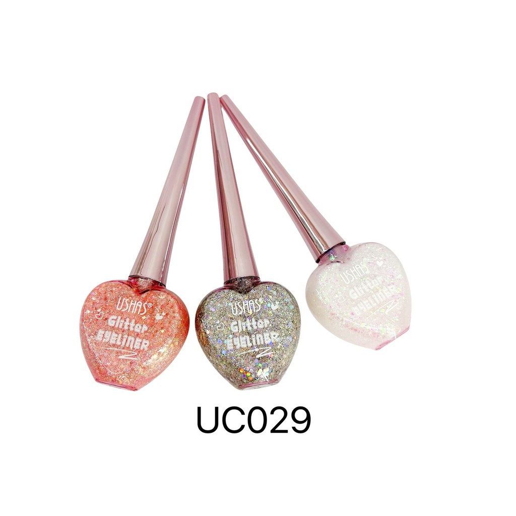 UC029 DELINEADOR GLITTER CORAZON USHAS X1U