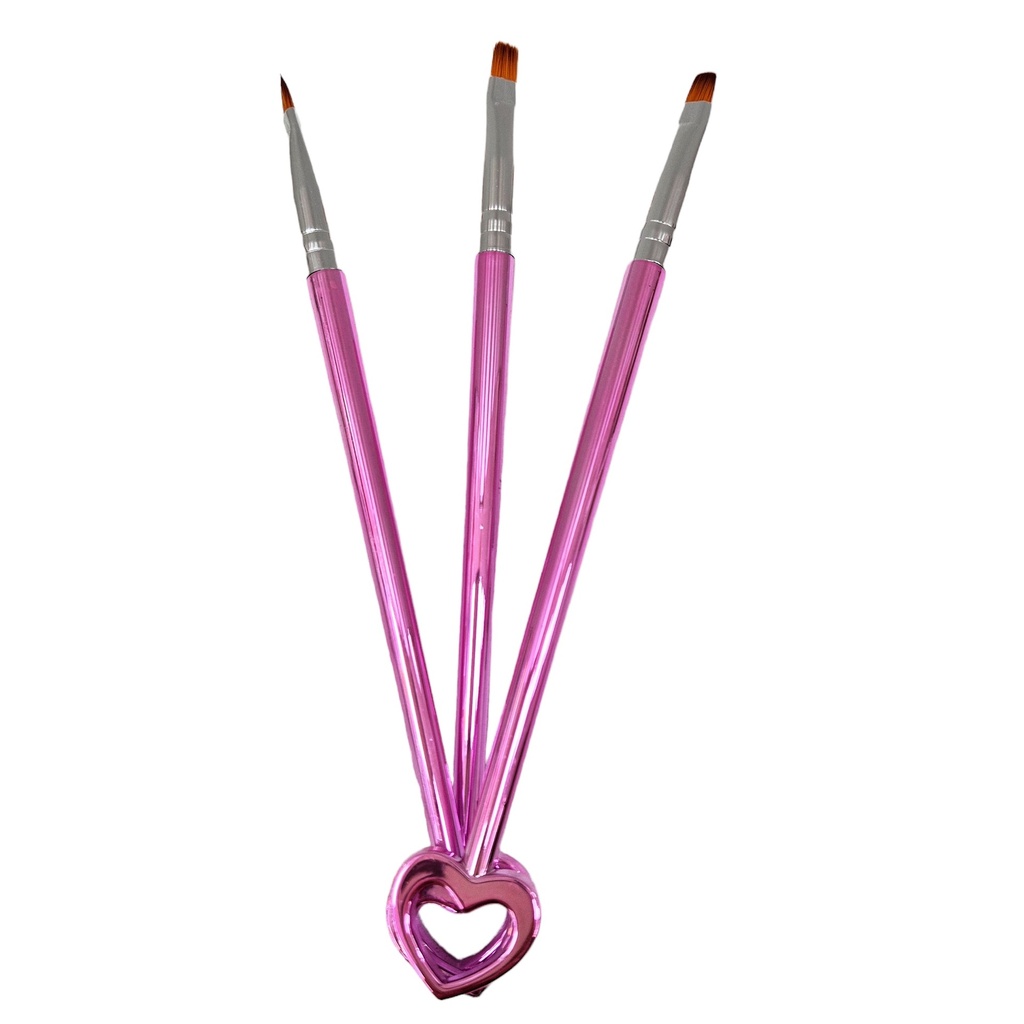 PINCEL MANICURA CORAZON X3PCS. *12