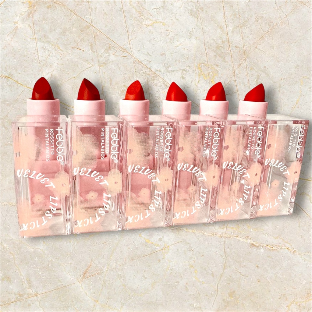 LABIAL ROSSETTO VELVET FEBLE X1U CAJAX24
