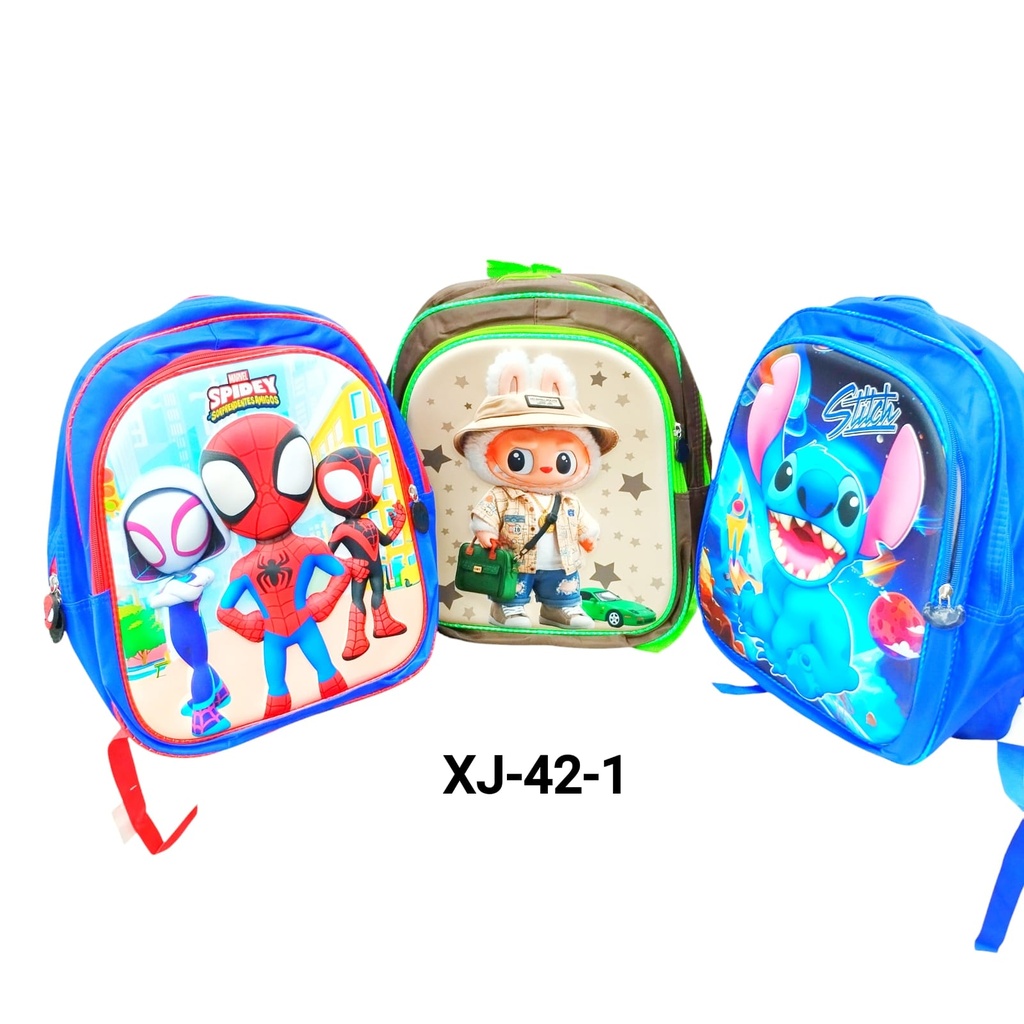 MOCHILA DOBLE CIERRE PERSONAJES X1U.