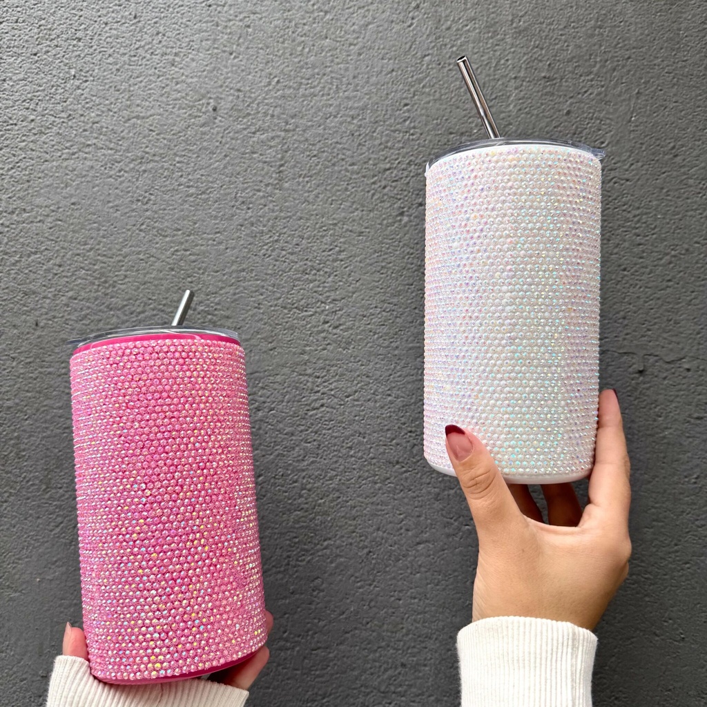 VASO TERMICO CON STRASS 600ML X1U