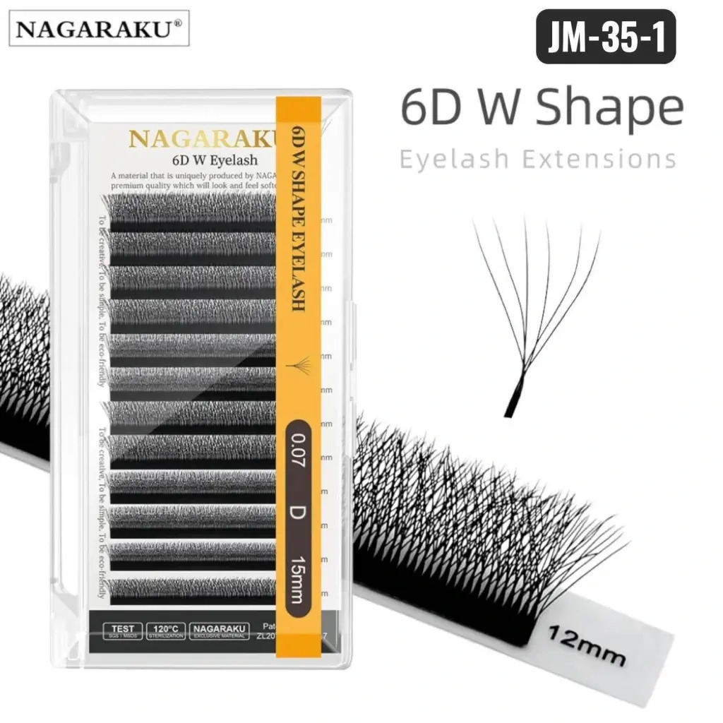 6D W EYELASH MEDIDA UNICA EXTENSIONES DE PESTAÑAS NAGARAKU 0.07D 8MM-16MM CD: JM-35-1