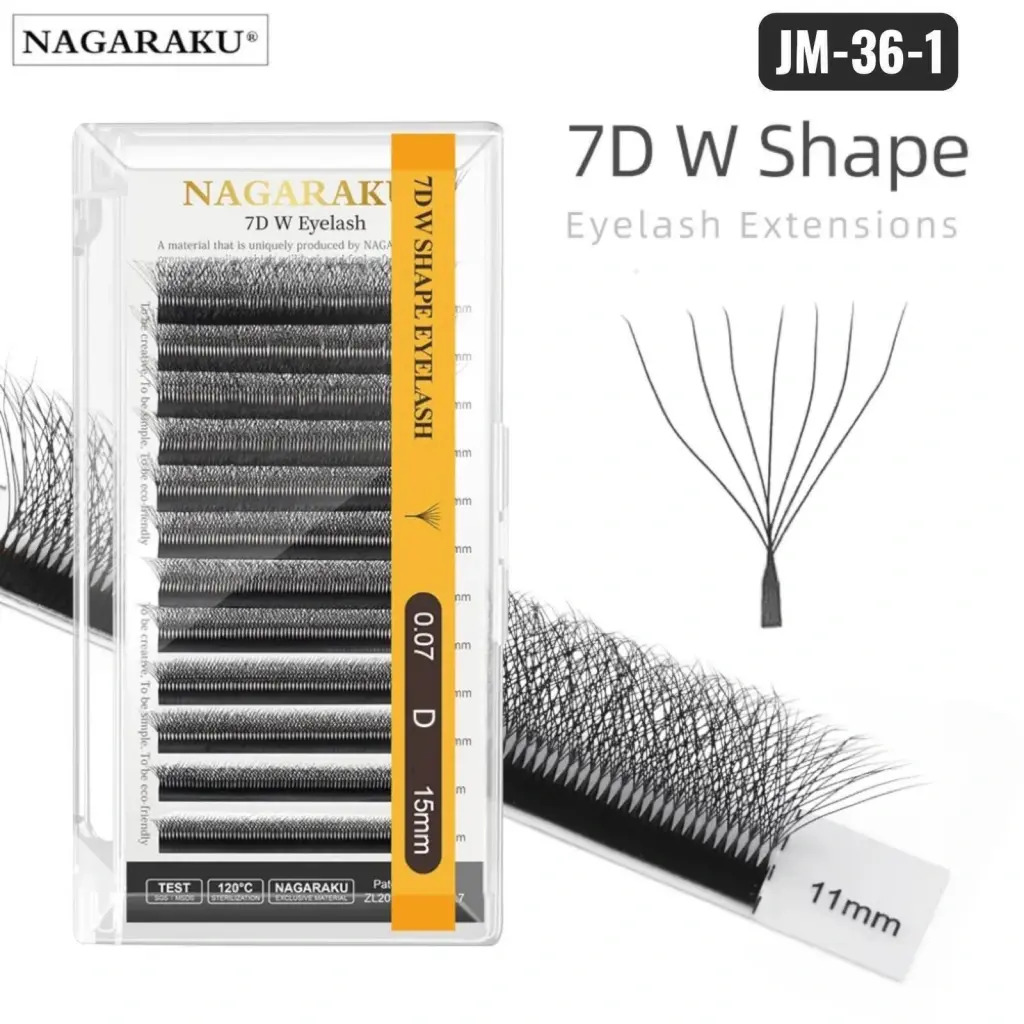 7D W EYELASH MEDIDA UNICA EXTENSIONES DE PESTAÑAS NAGARAKU 0.07D 8MM-16MM CD: JM-36-1