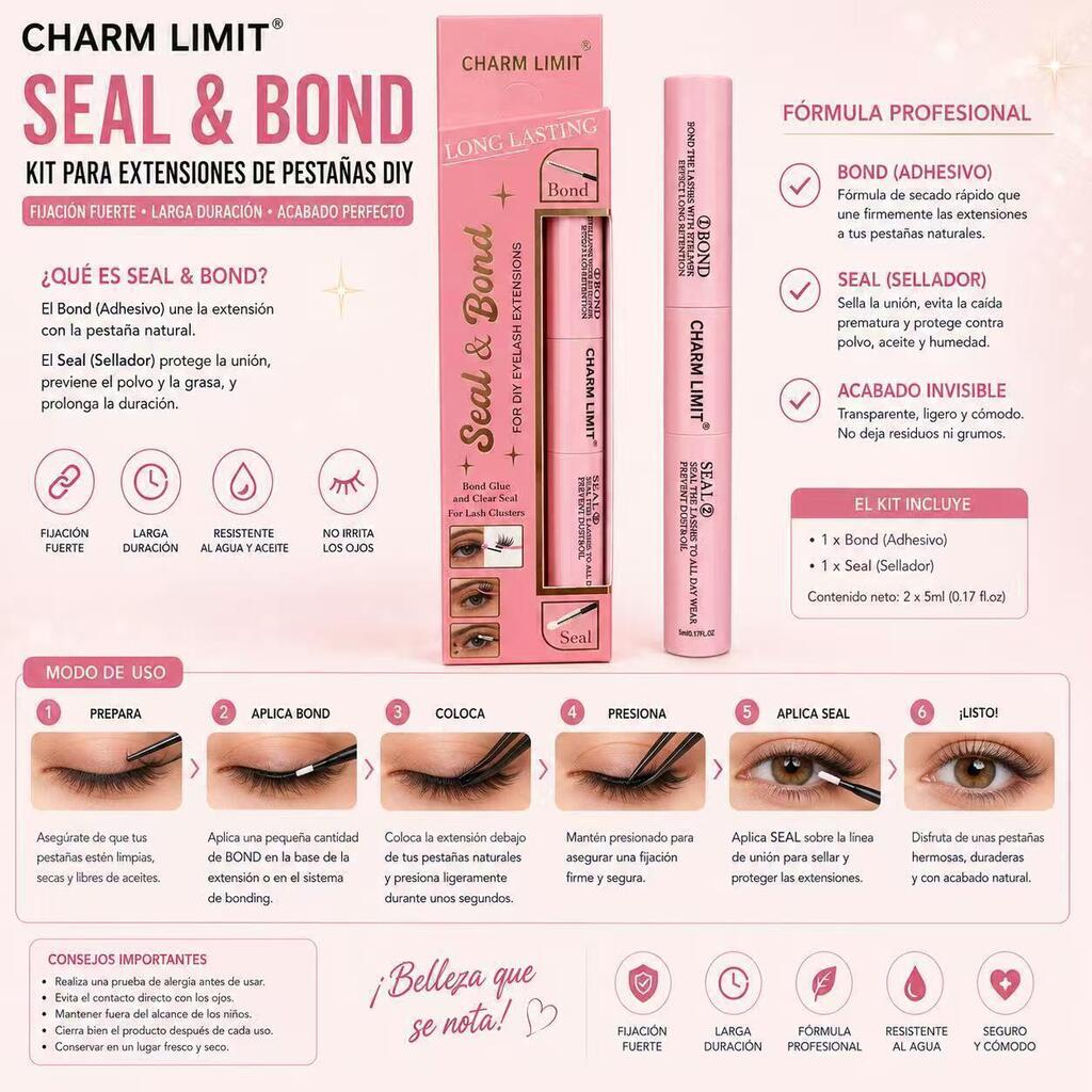ADHESIVO Y SELLADOR PARA PESTANAS CHARM LIMIT 008357