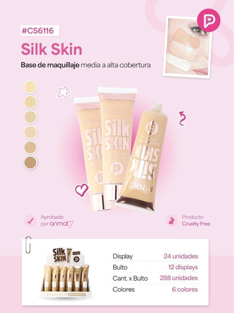 [PT-1426] BASE DE MAQUILLAJE PINK21 CS6116