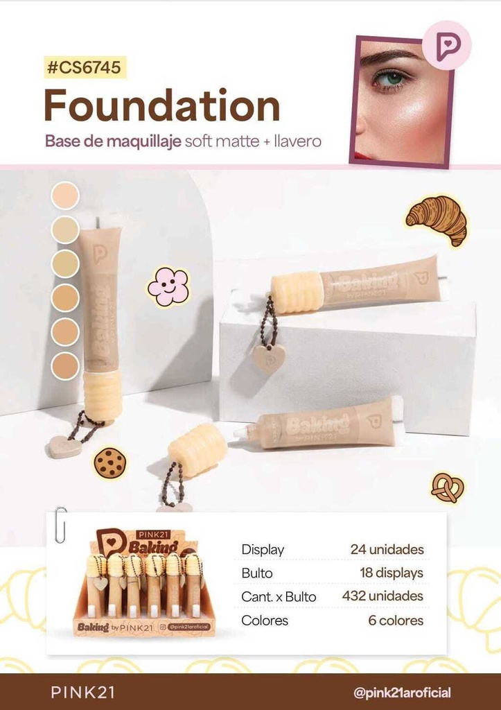 BASE DE MAQUILLAJE PINK21 CS6745