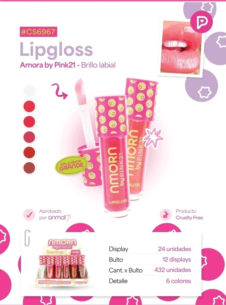 BRILLO LABIAL PINK21 CS6967
