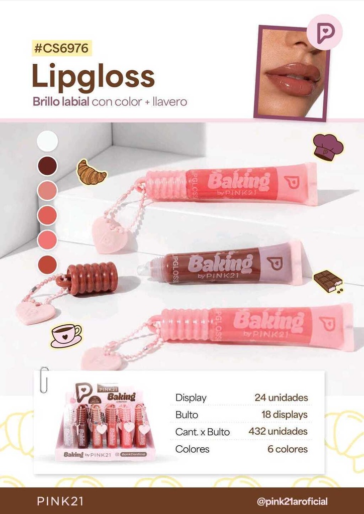 [PT-1443] BRILLO LABIAL PINK21 CS6976