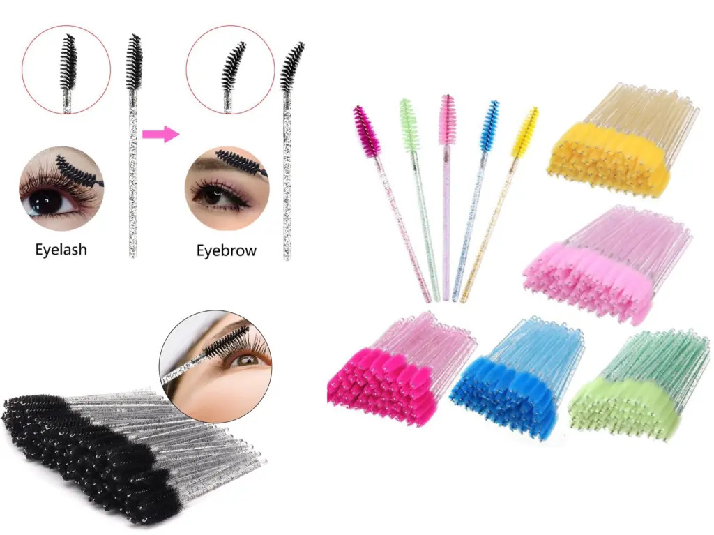 CEPILLO PEINE PARA CEJAS Y PESTAÑAS CON GLITTER X50