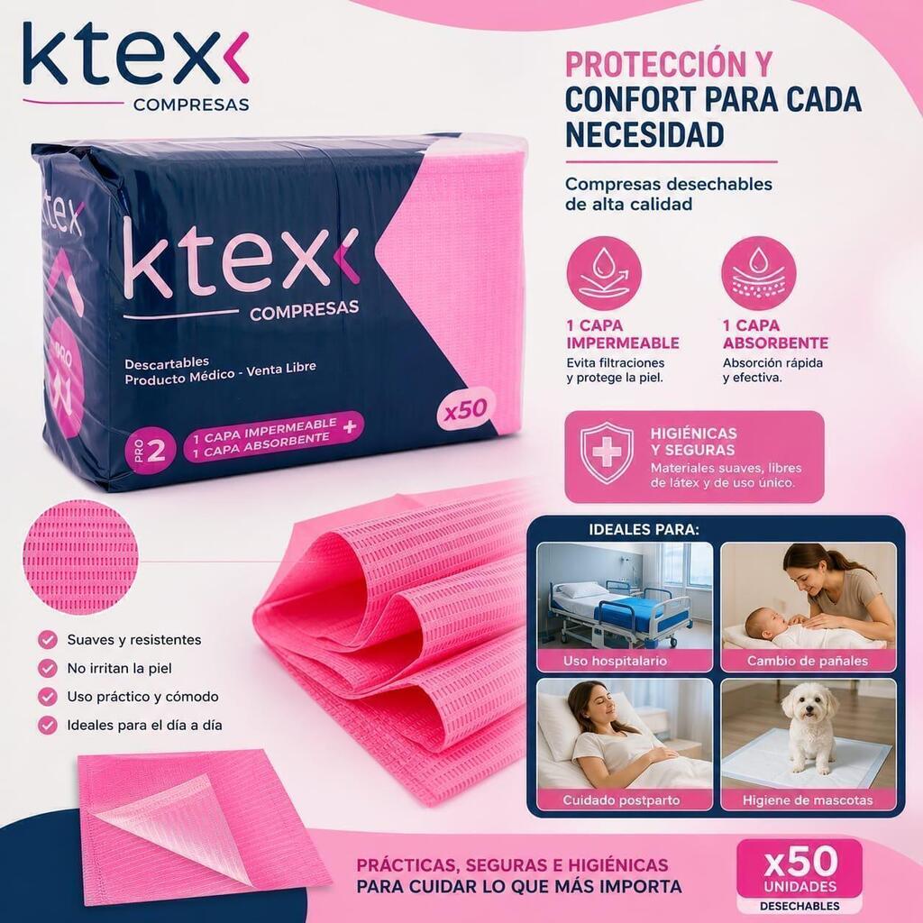 COMPRESAS CAMPOS IMPERMEABLES PAQUETE X50U