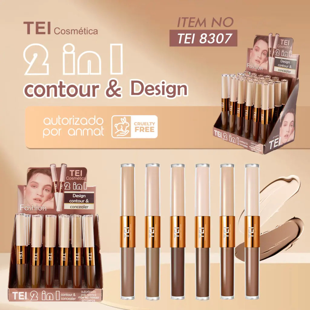 CORRECTOR Y CONTORNO LIQUIDO DUO 2 EN 1 TEI8307