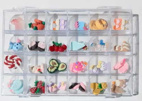 Decoración Uñas Kit Caja G Figuritas Kawaii 3d