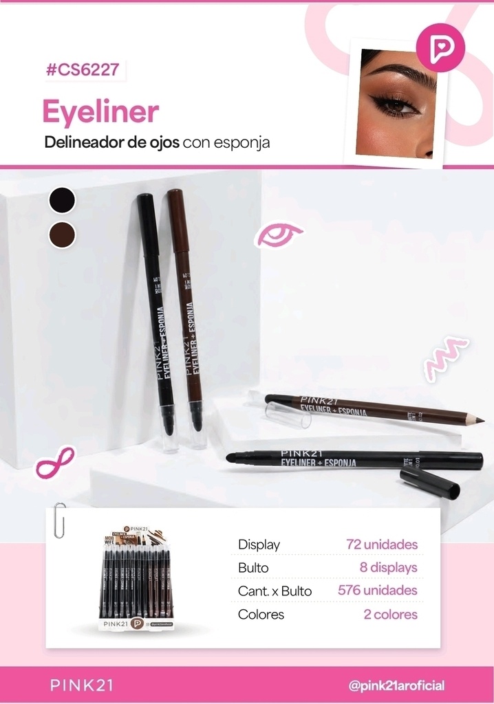 DELINEADOR DE OJOS CON ESPONJA CS6227