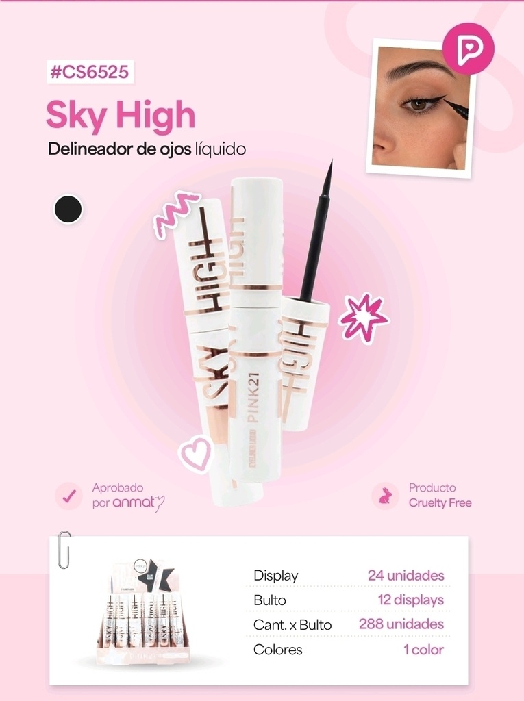 DELINEADOR LIQUIDO DE OJOS PINK21 CS6525