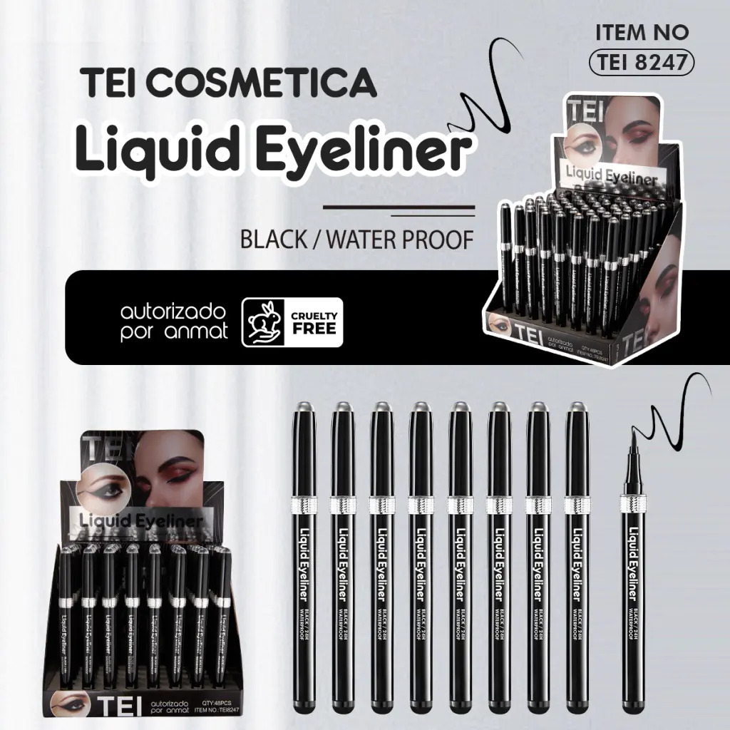 DELINEADOR LIQUIDO WATERPROOF LIQUID EYELINER TEI8247