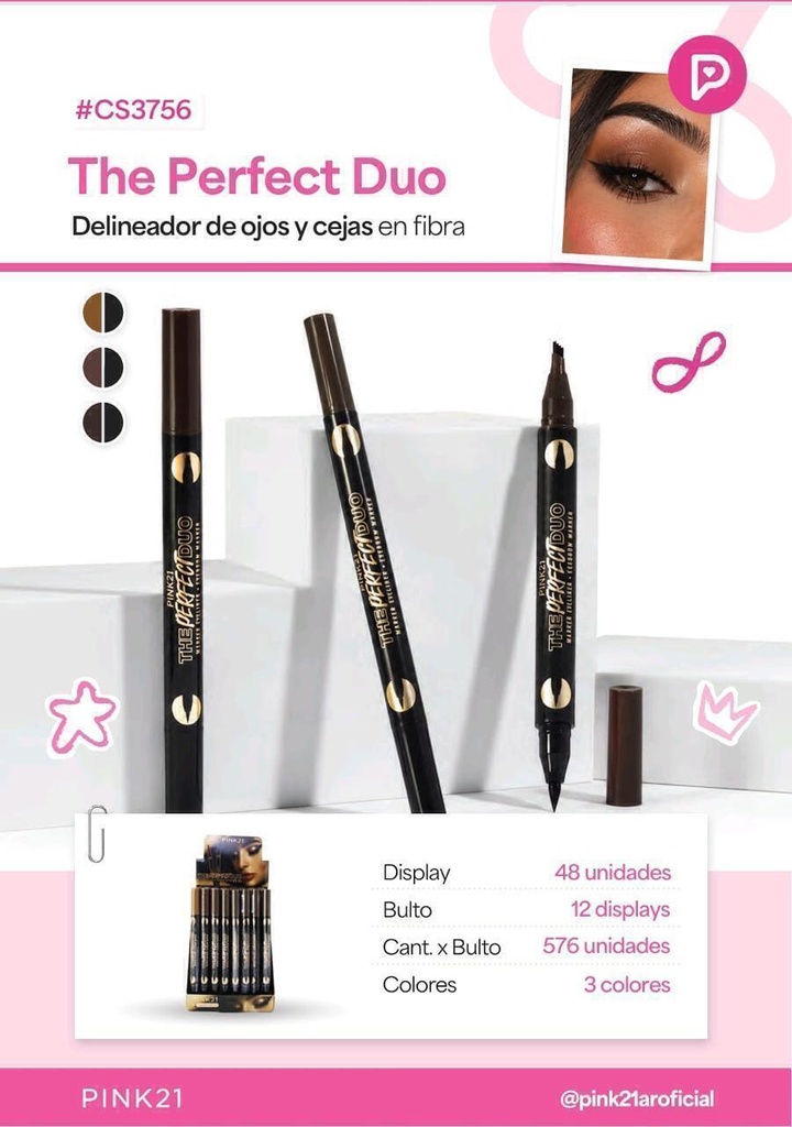 DELINEADOR PARA OJOS Y DELINEADOR PARA CEJAS CS3756